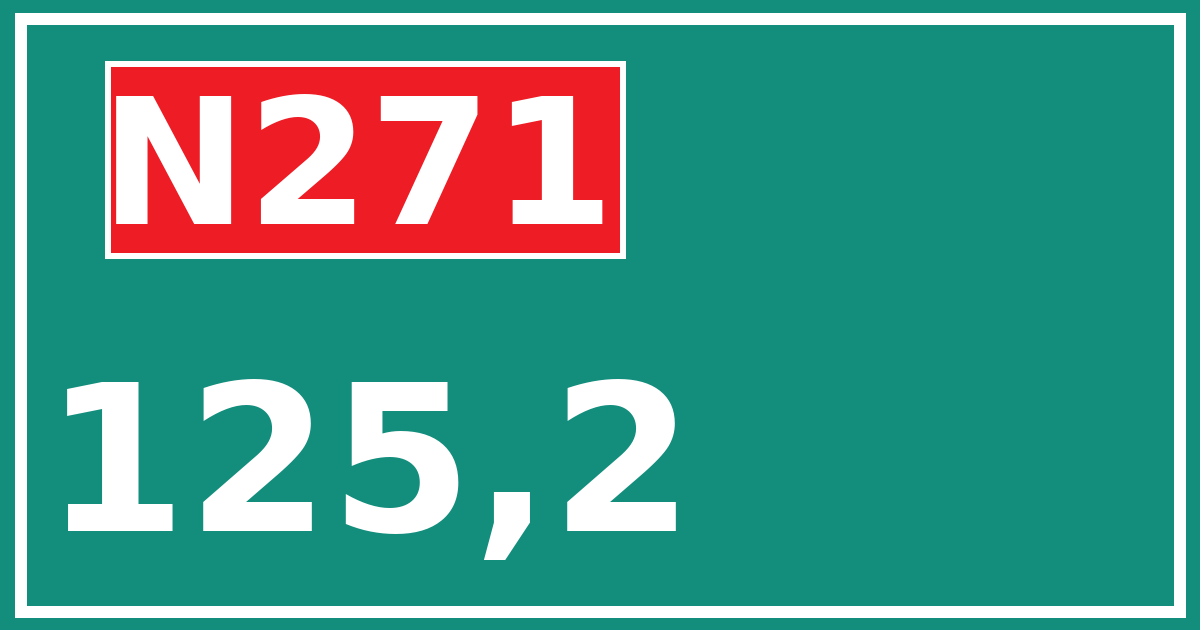 Hectometerbord N271 125,2