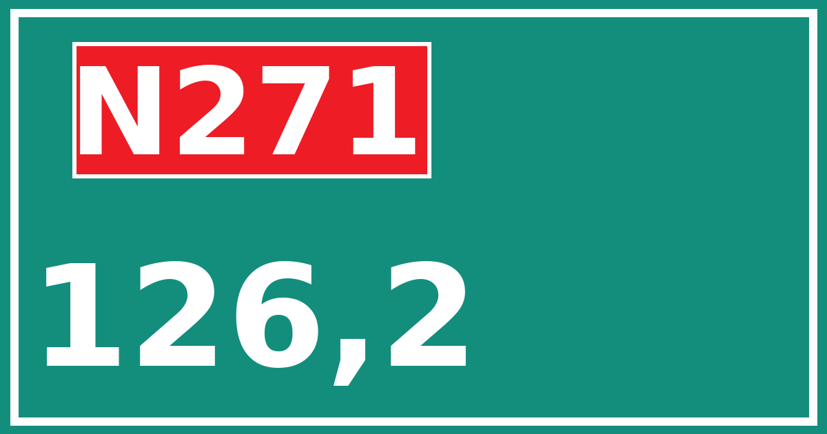 Hectometerbord N271 126,2