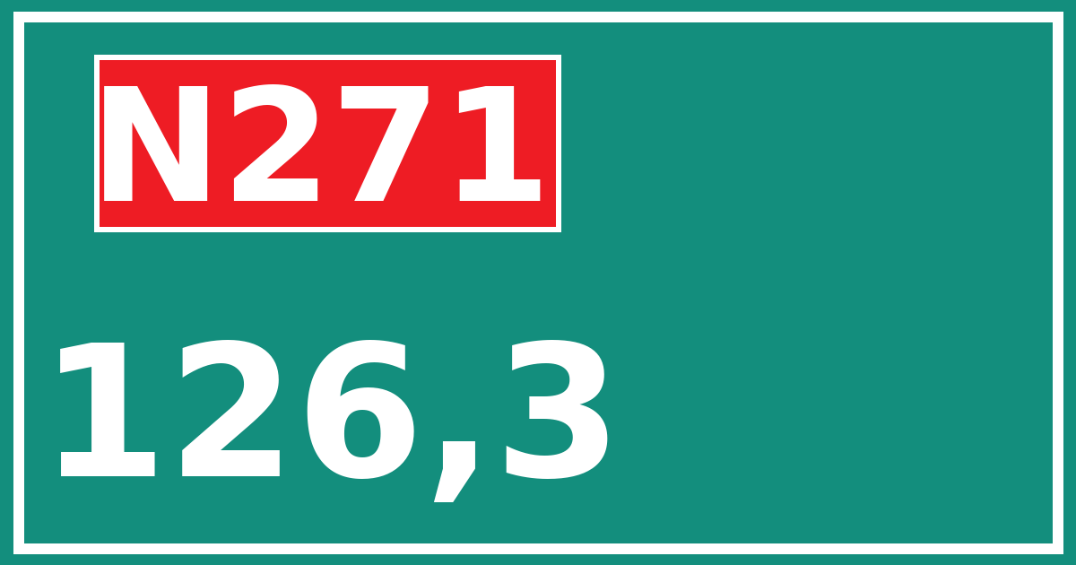 Hectometerbord N271 126,3