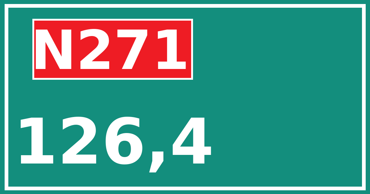 Hectometerbord N271 126,4
