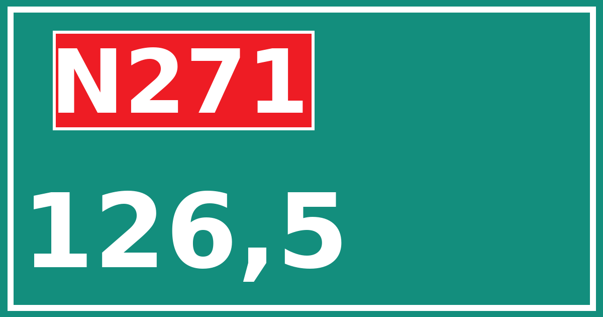 Hectometerbord N271 126,5