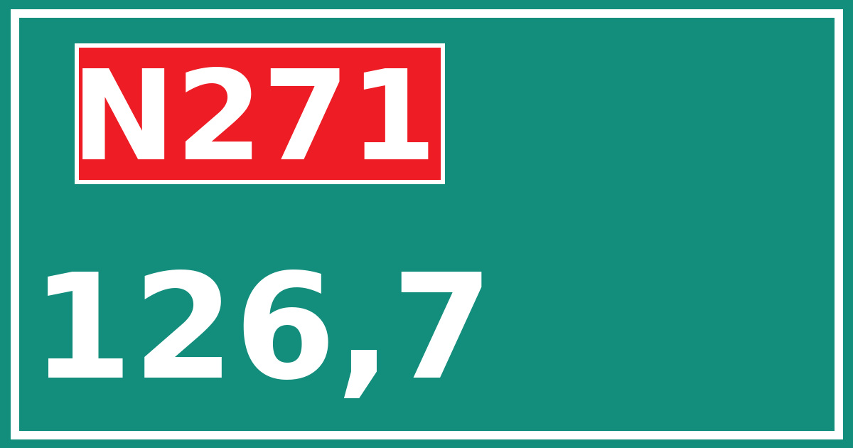 Hectometerbord N271 126,7