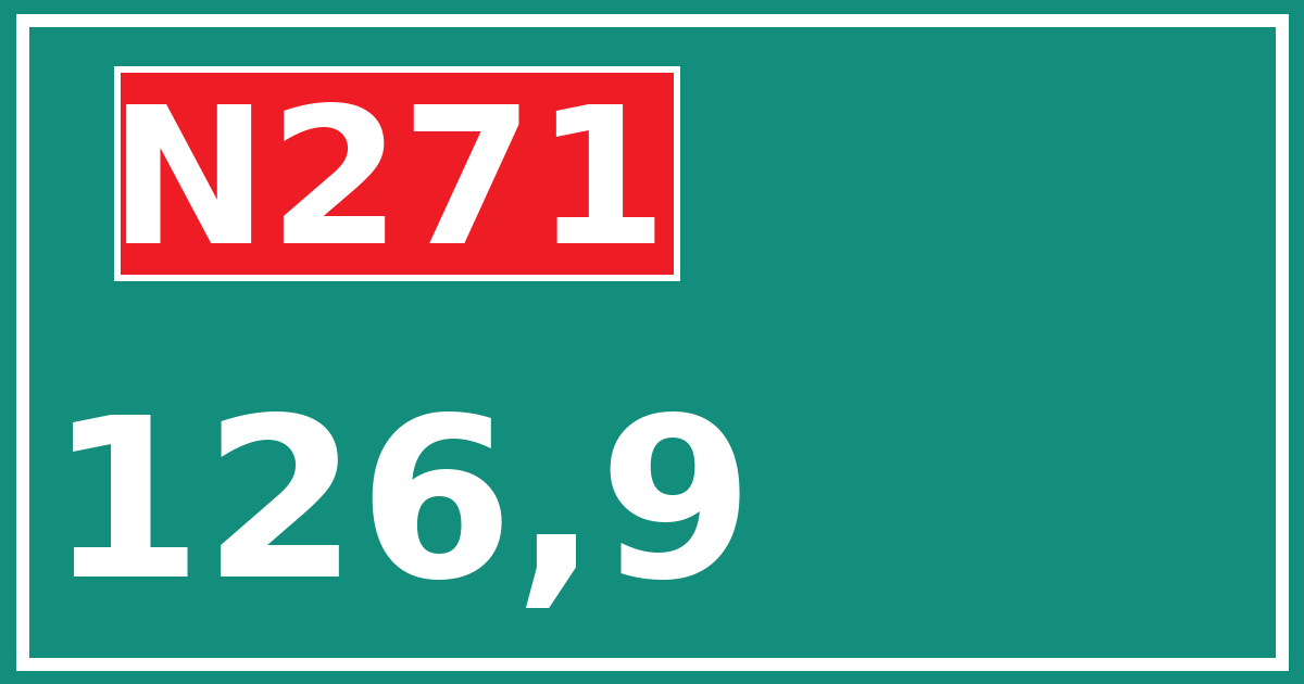 Hectometerbord N271 126,9