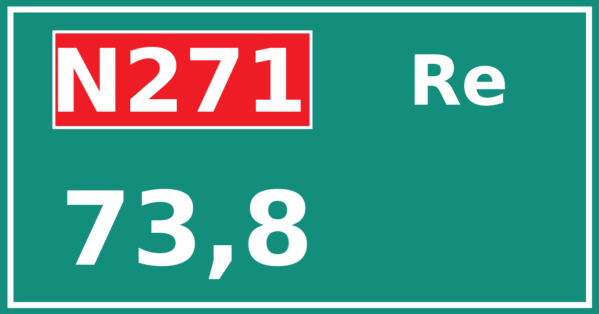Hectometerbord N271 73,8 zijde Re