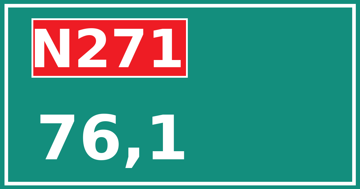 Hectometerbord N271 76,1