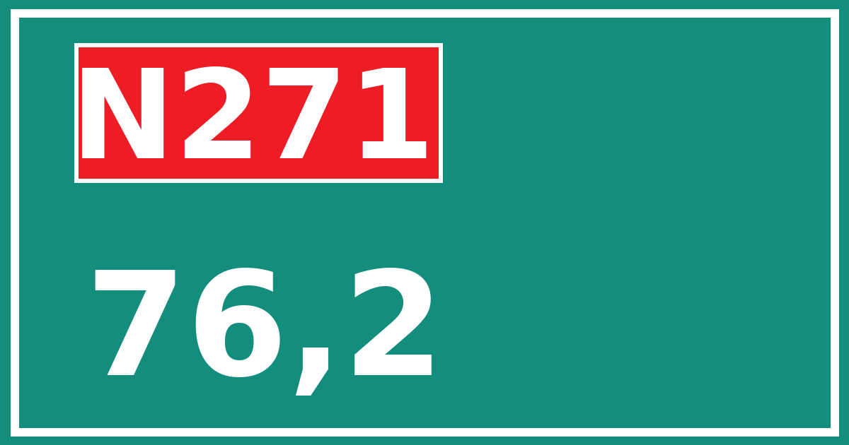 Hectometerbord N271 76,2