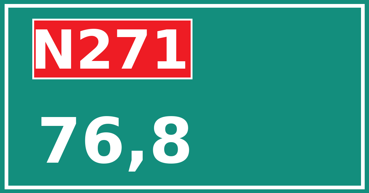 Hectometerbord N271 76,8