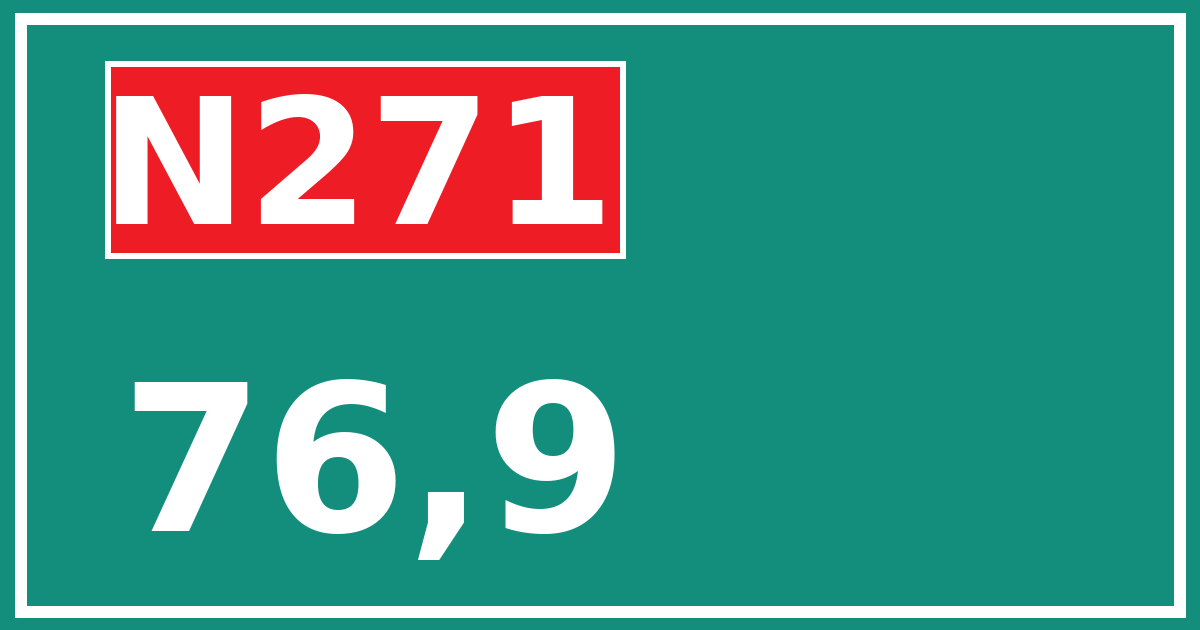 Hectometerbord N271 76,9