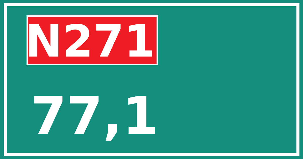 Hectometerbord N271 77,1