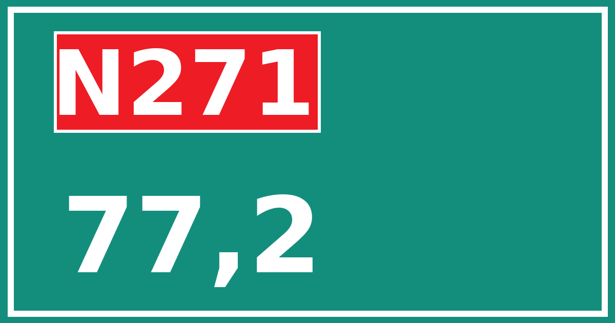 Hectometerbord N271 77,2