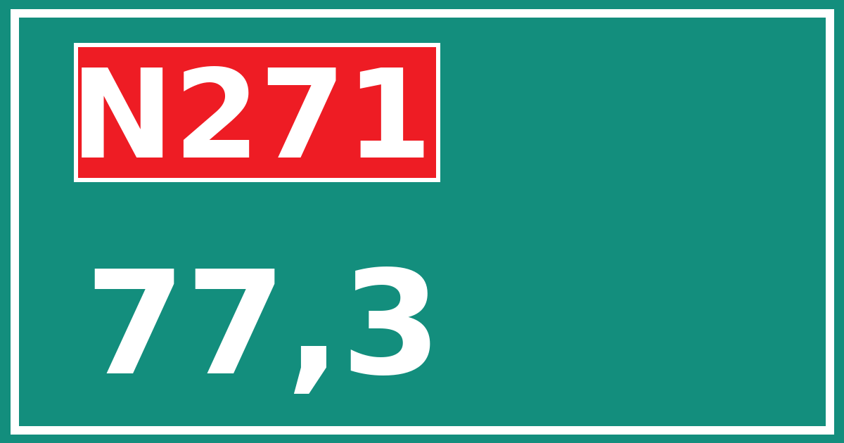 Hectometerbord N271 77,3