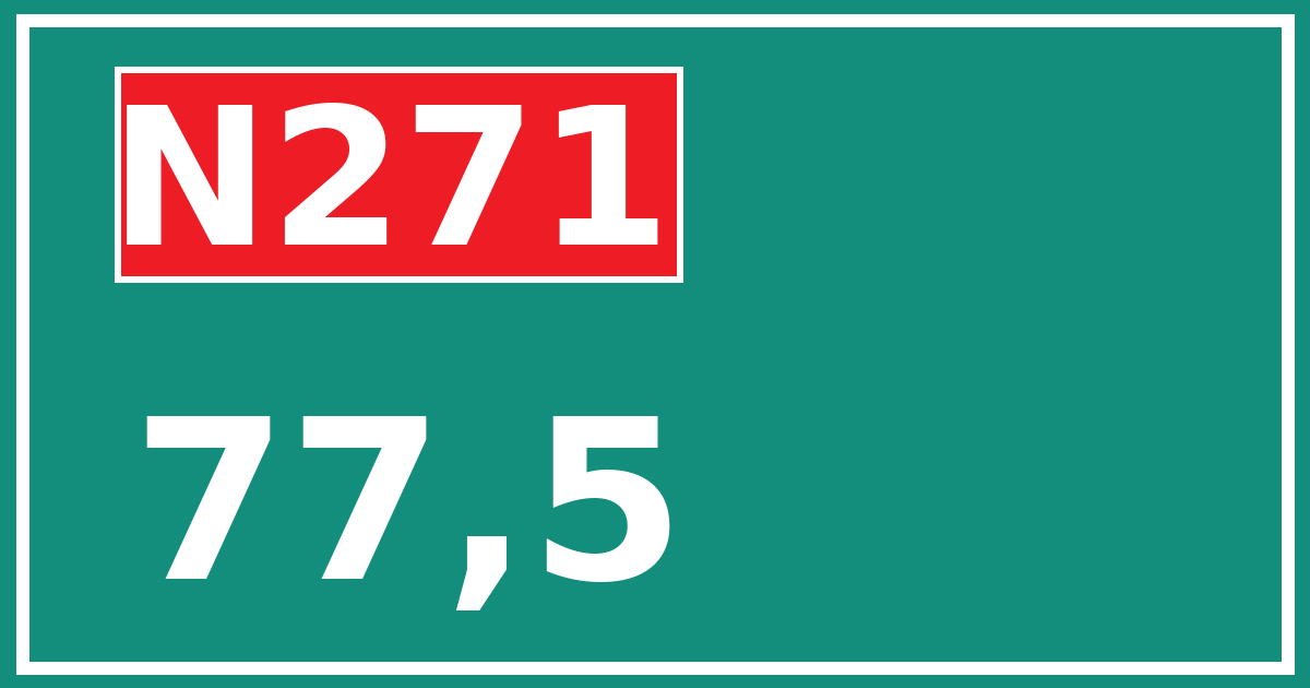 Hectometerbord N271 77,5