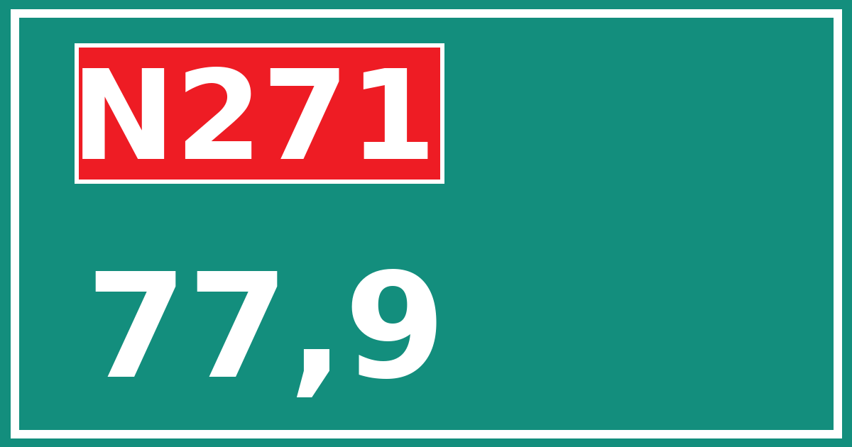 Hectometerbord N271 77,9