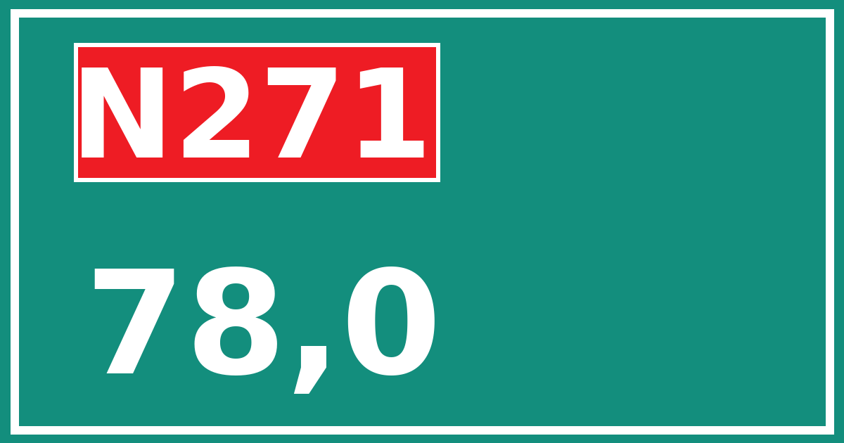 Hectometerbord N271 78,0