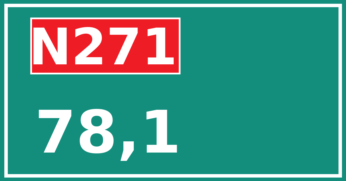 Hectometerbord N271 78,1