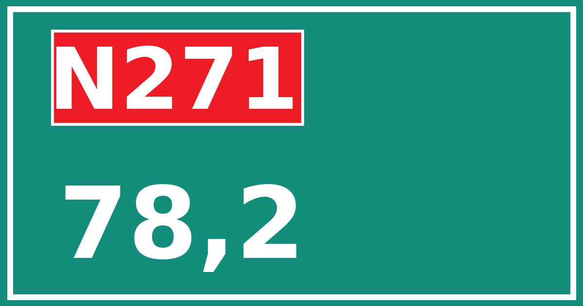 Hectometerbord N271 78,2