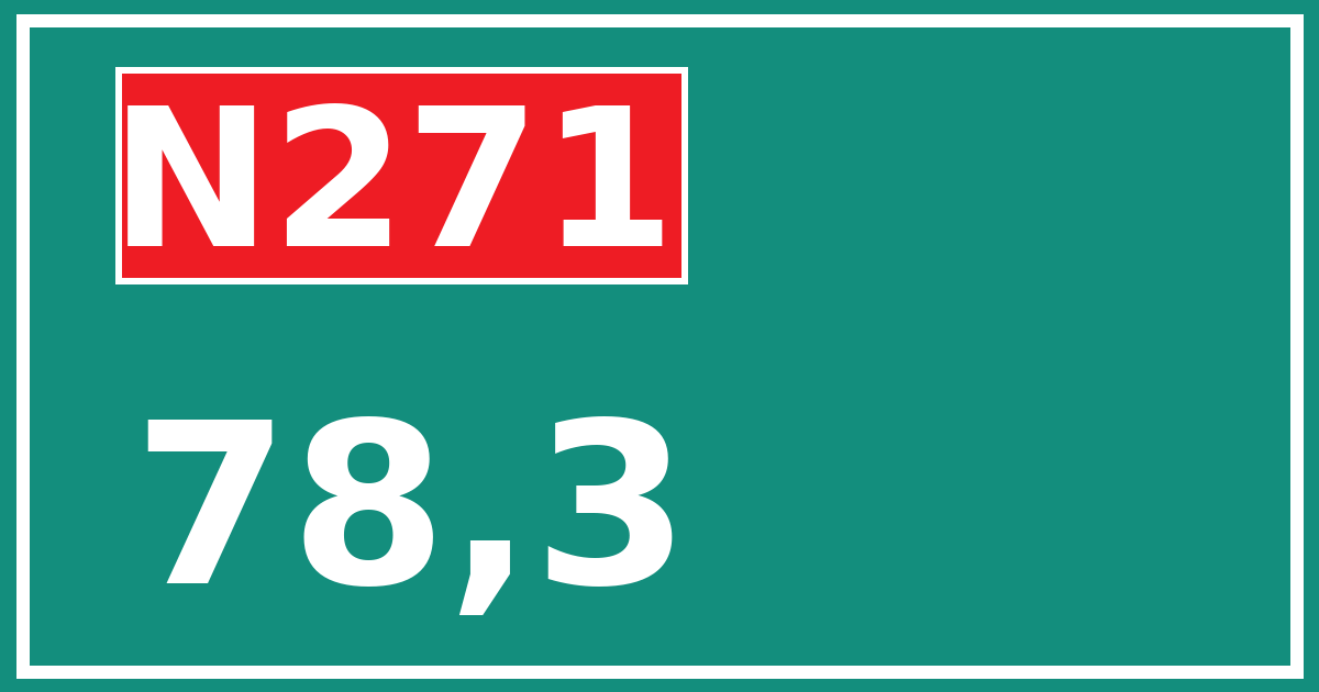 Hectometerbord N271 78,3