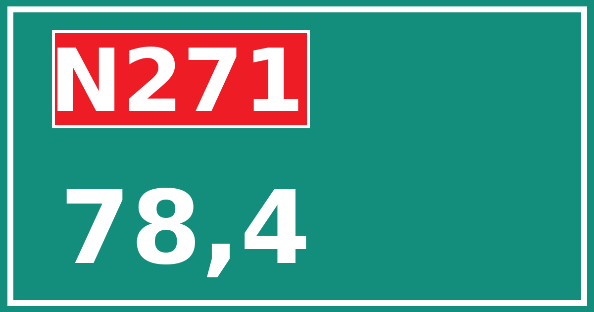 Hectometerbord N271 78,4