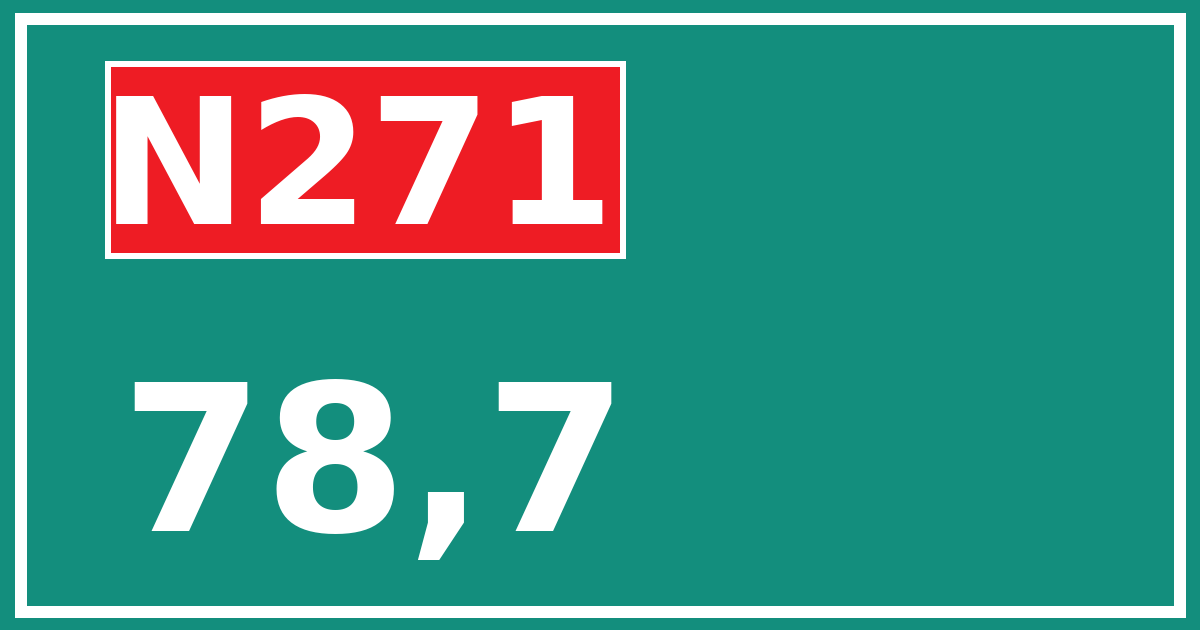 Hectometerbord N271 78,7