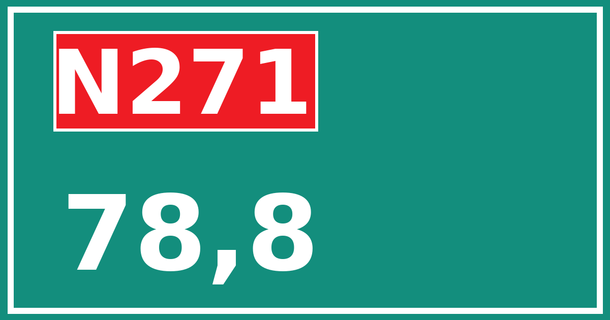 Hectometerbord N271 78,8