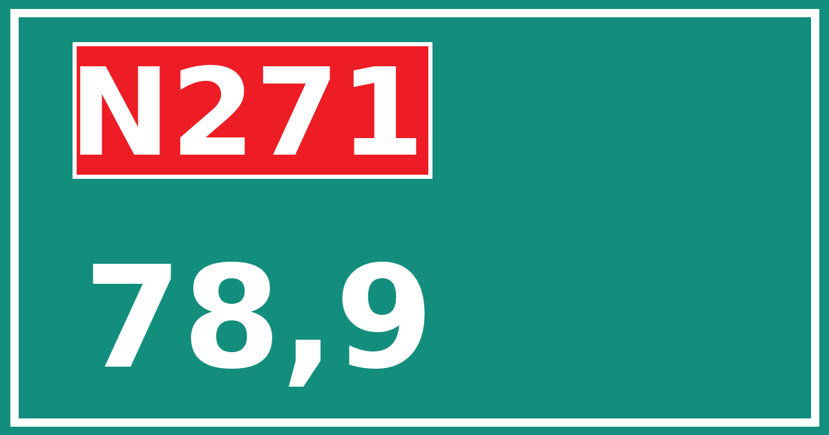 Hectometerbord N271 78,9
