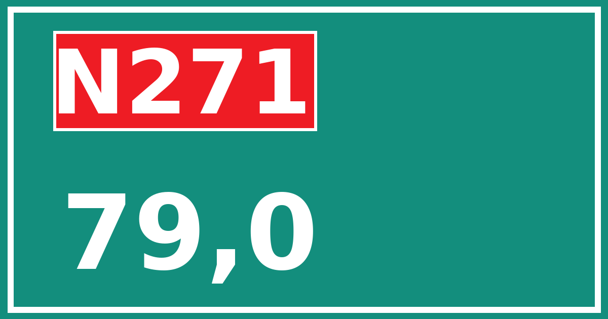 Hectometerbord N271 79,0