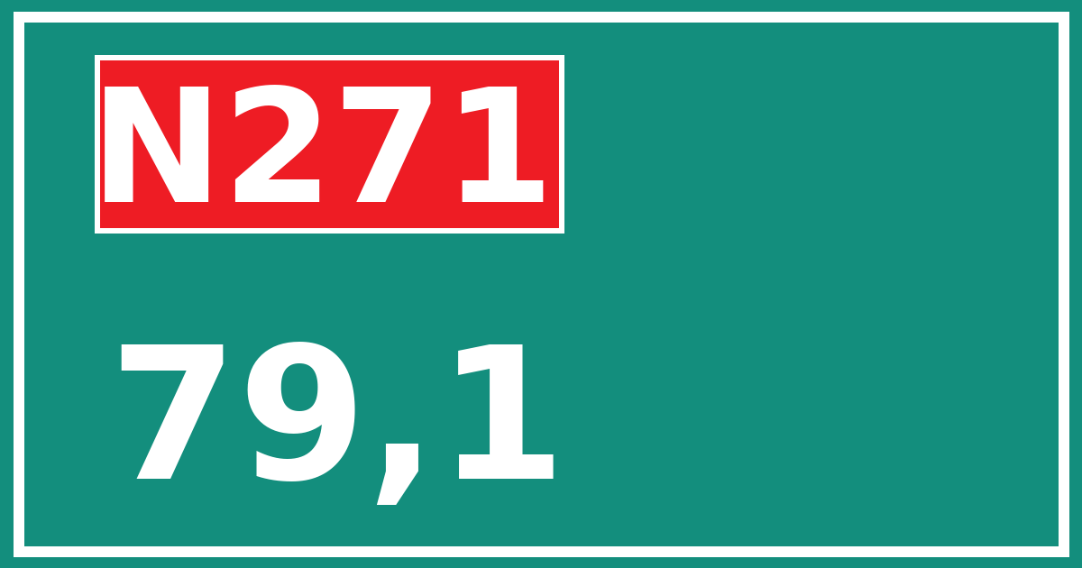 Hectometerbord N271 79,1
