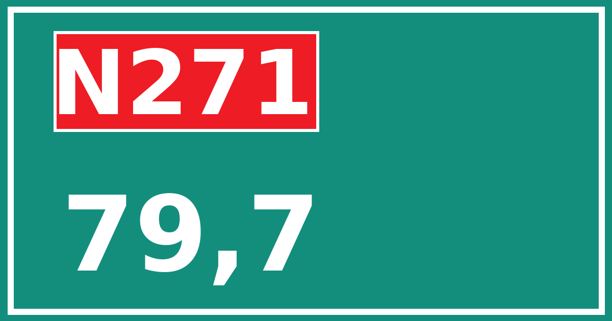Hectometerbord N271 79,7