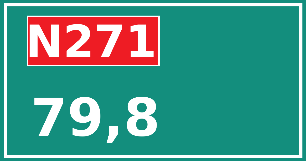 Hectometerbord N271 79,8