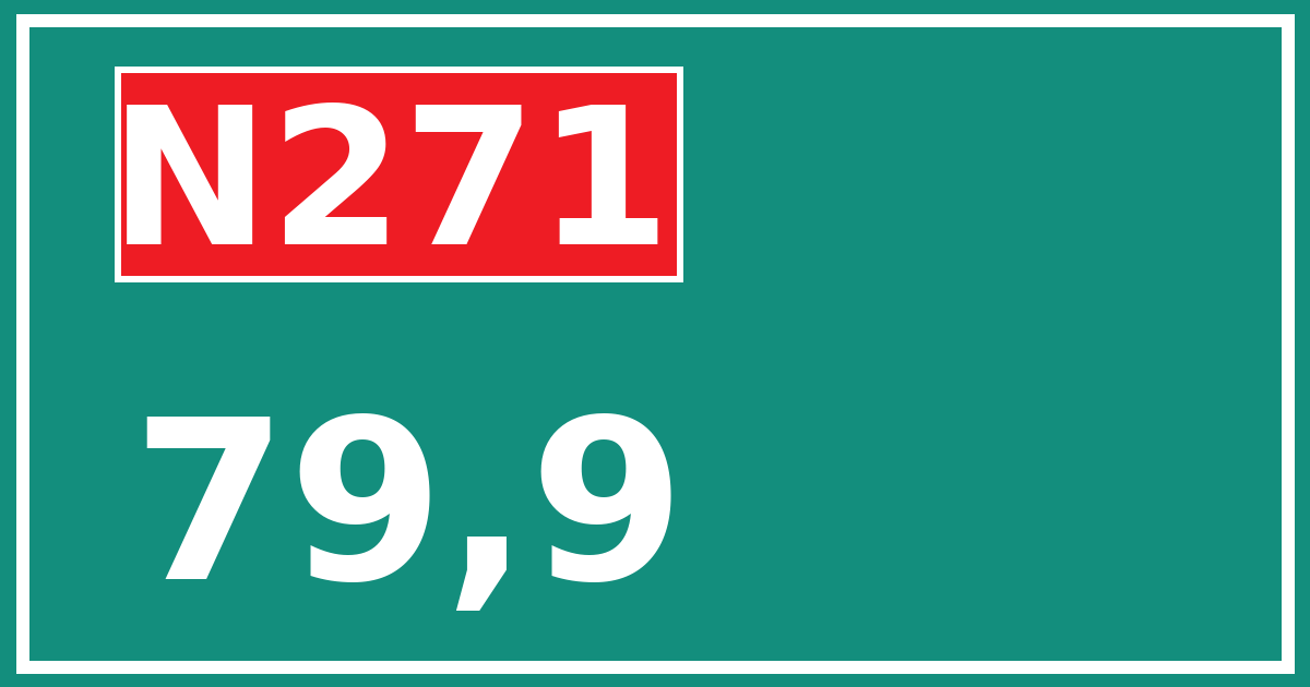 Hectometerbord N271 79,9
