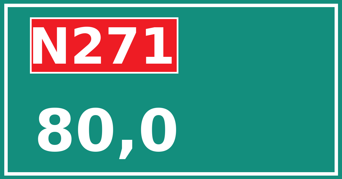 Hectometerbord N271 80,0