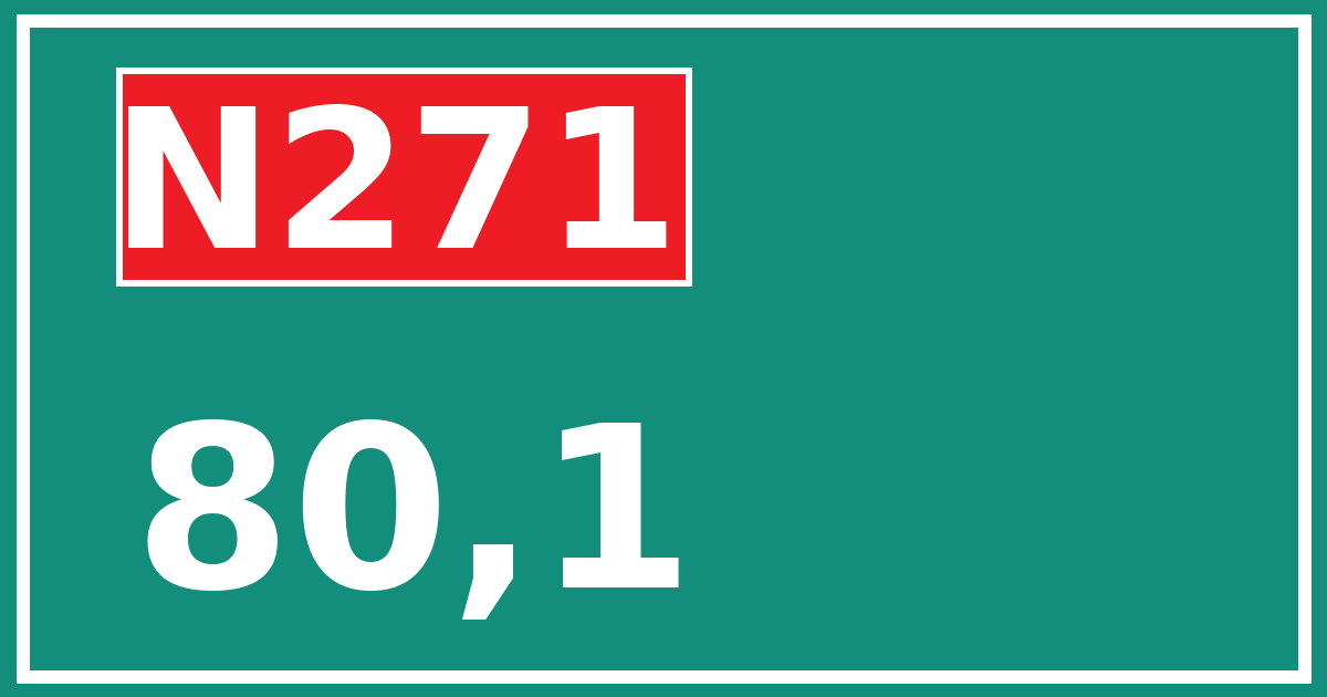 Hectometerbord N271 80,1