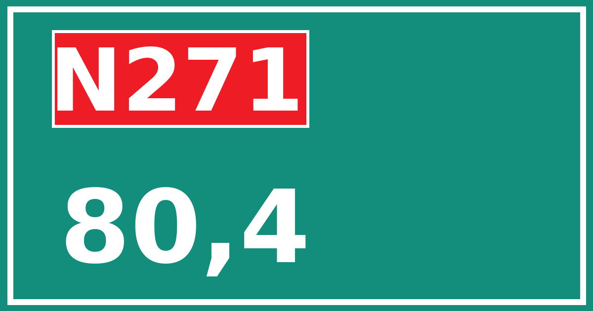 Hectometerbord N271 80,4