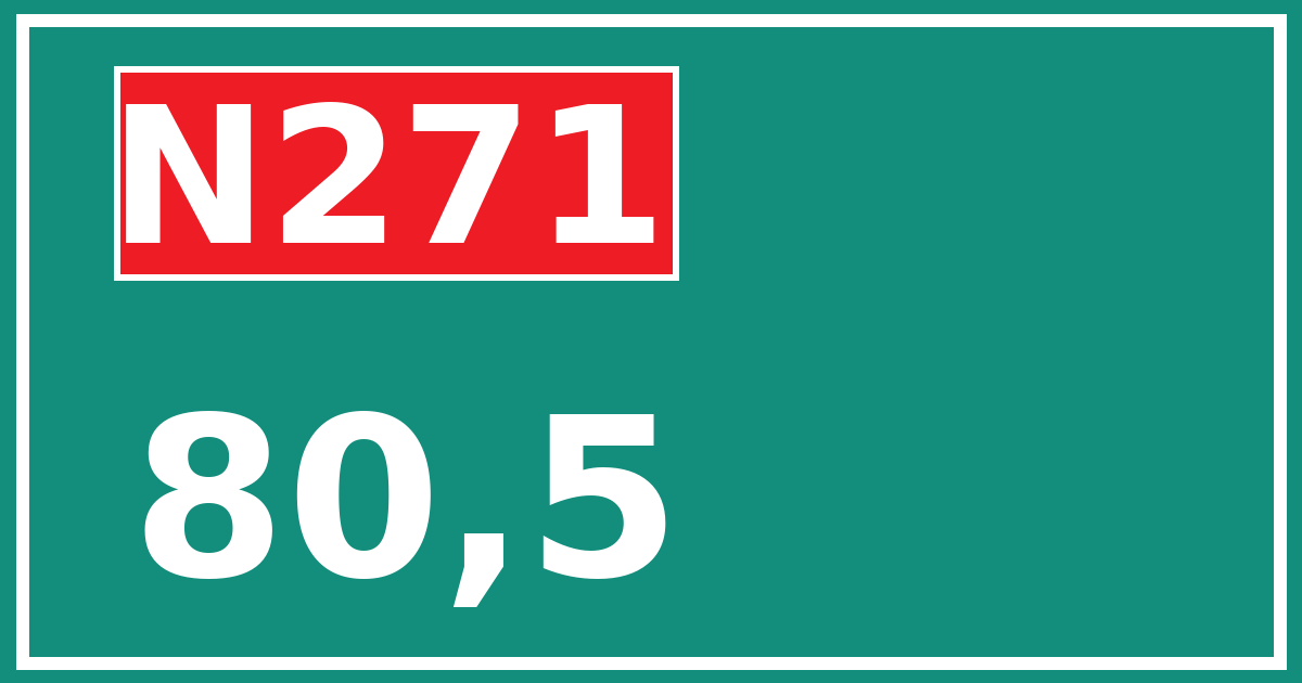 Hectometerbord N271 80,5