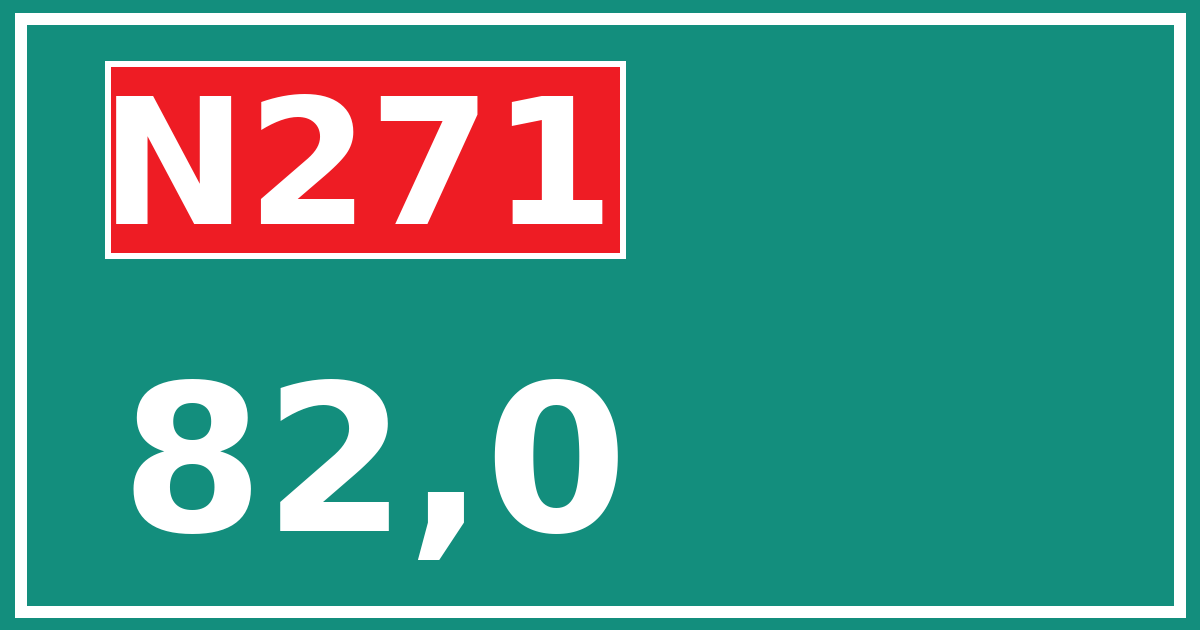 Hectometerbord N271 82,0