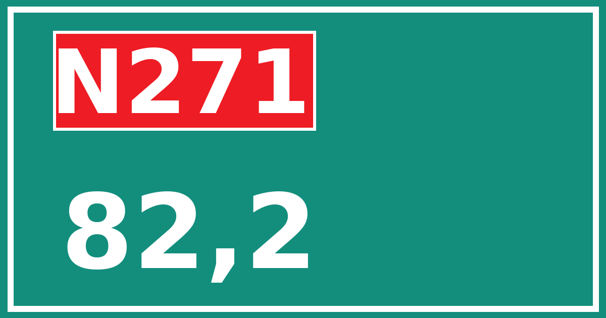 Hectometerbord N271 82,2