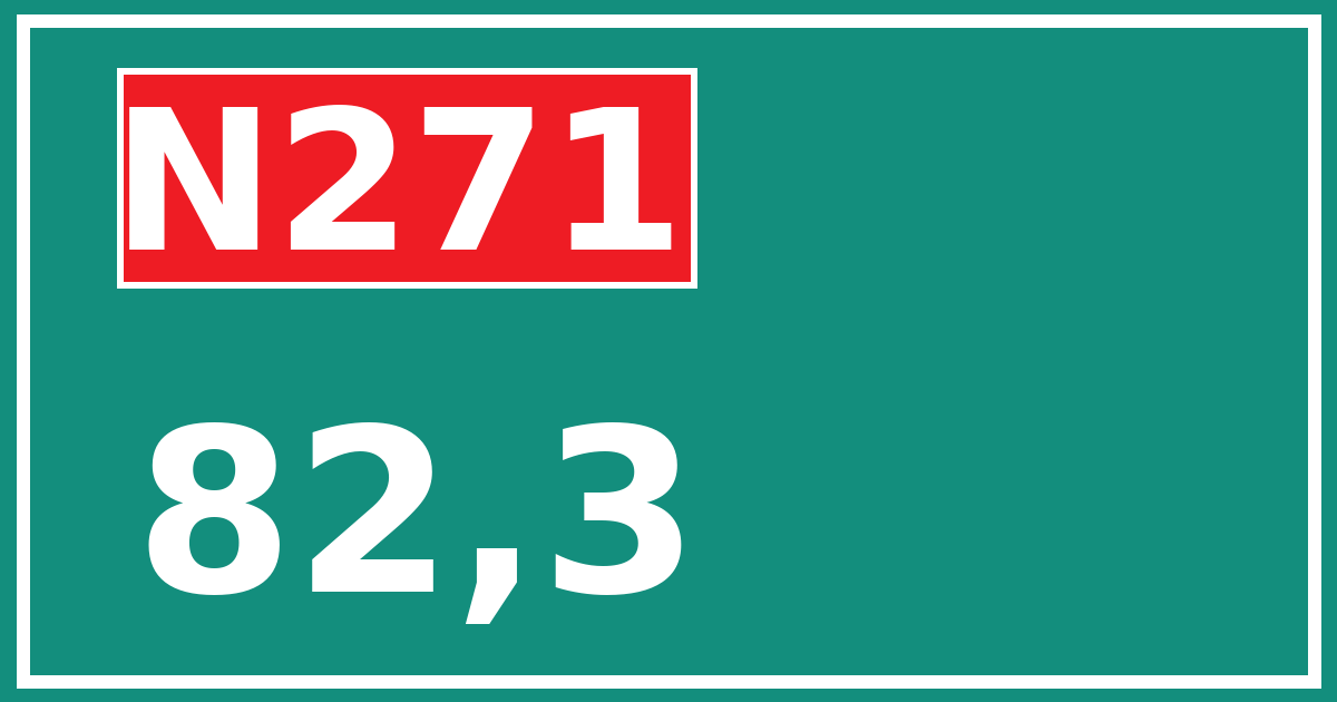 Hectometerbord N271 82,3