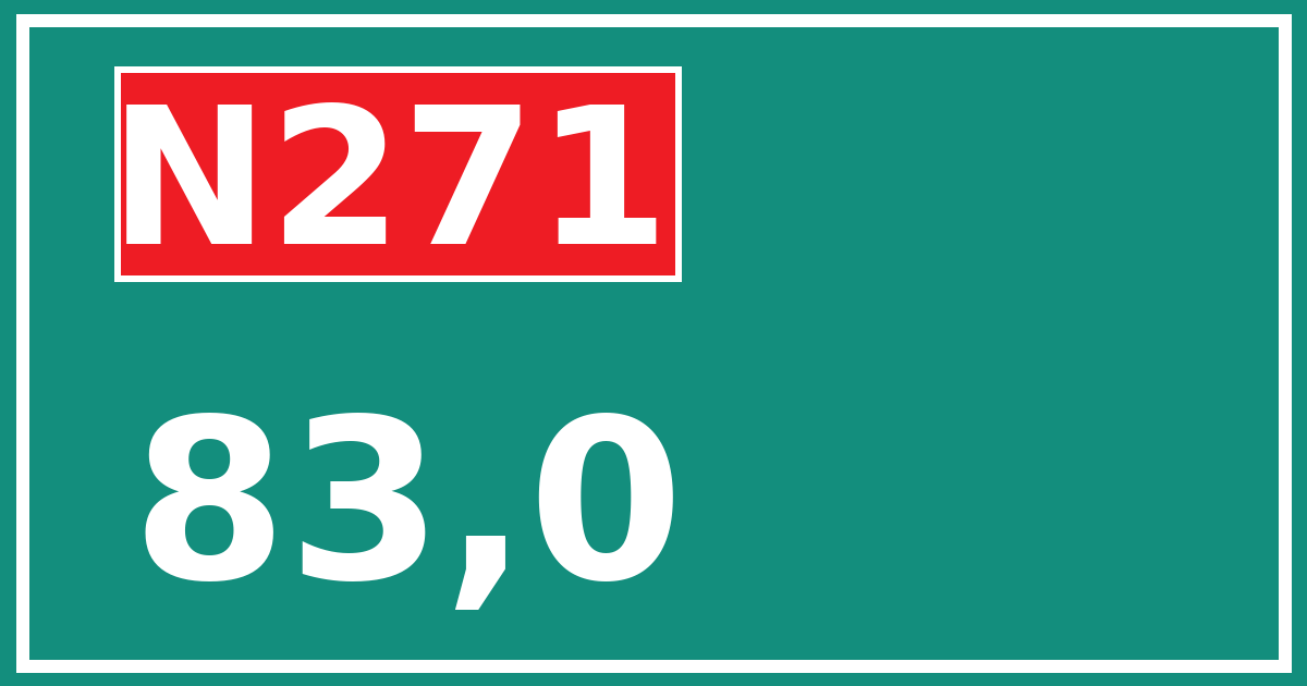 Hectometerbord N271 83,0