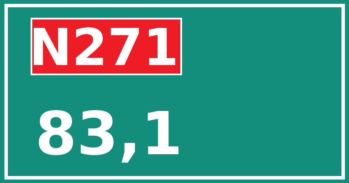 Hectometerbord N271 83,1