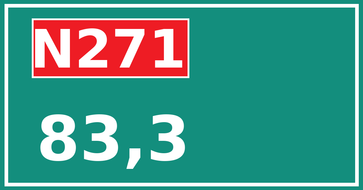 Hectometerbord N271 83,3