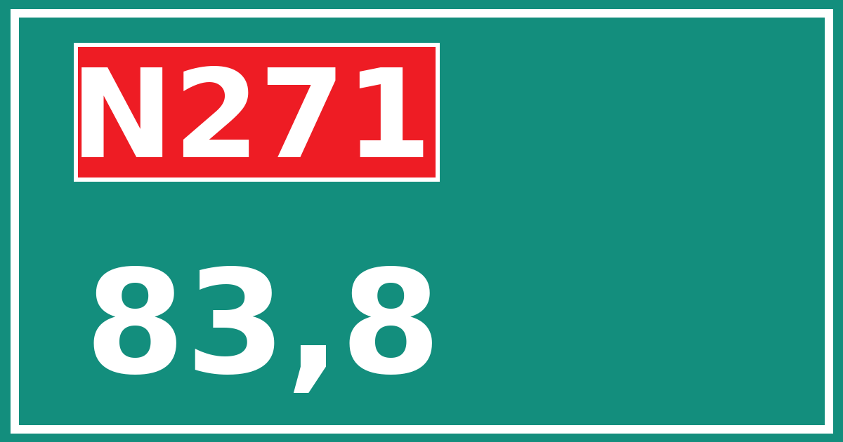 Hectometerbord N271 83,8