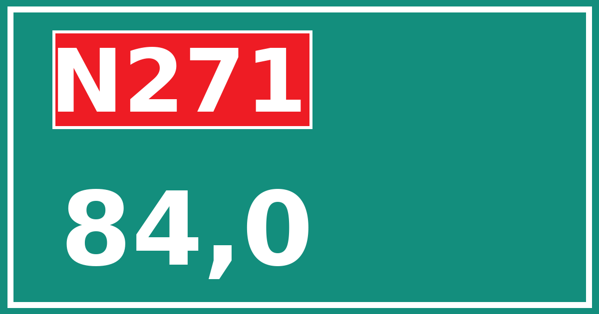 Hectometerbord N271 84,0