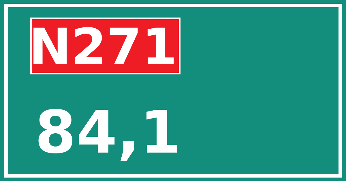 Hectometerbord N271 84,1