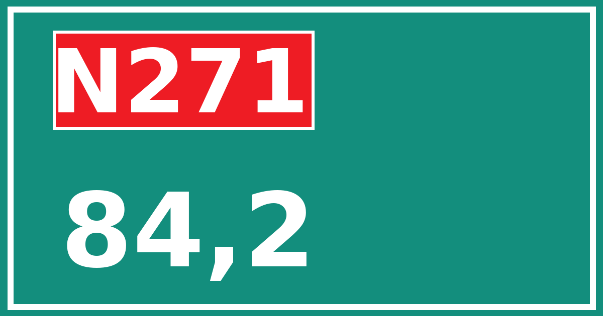 Hectometerbord N271 84,2