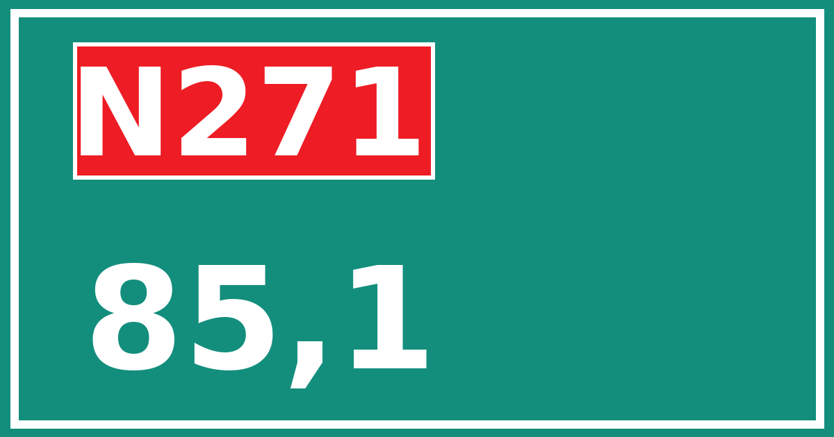 Hectometerbord N271 85,1