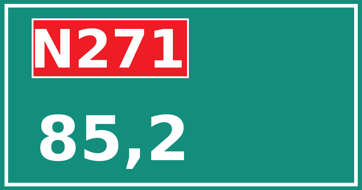Hectometerbord N271 85,2