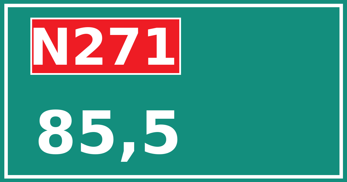 Hectometerbord N271 85,5