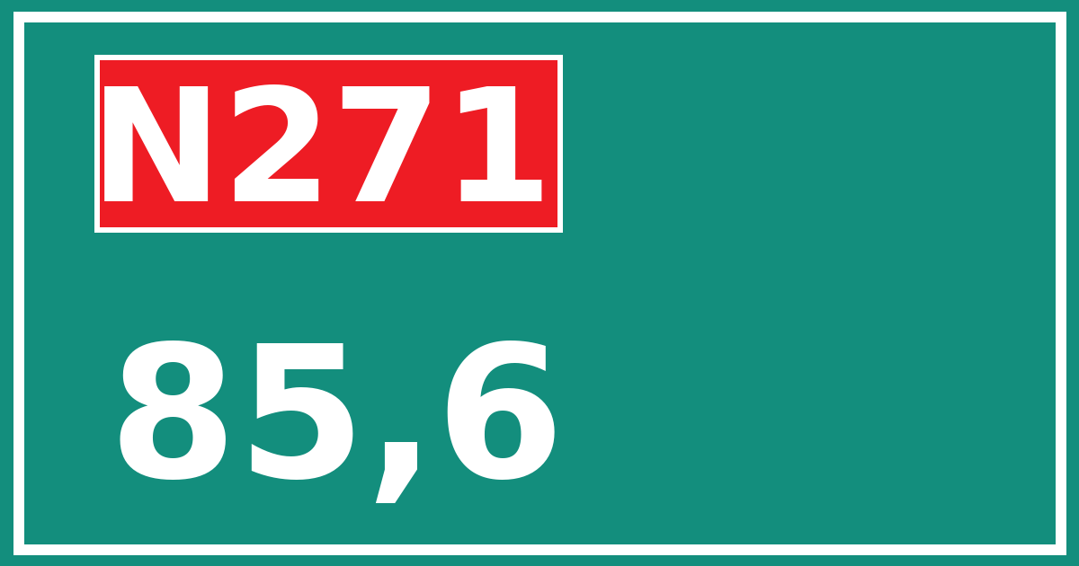 Hectometerbord N271 85,6
