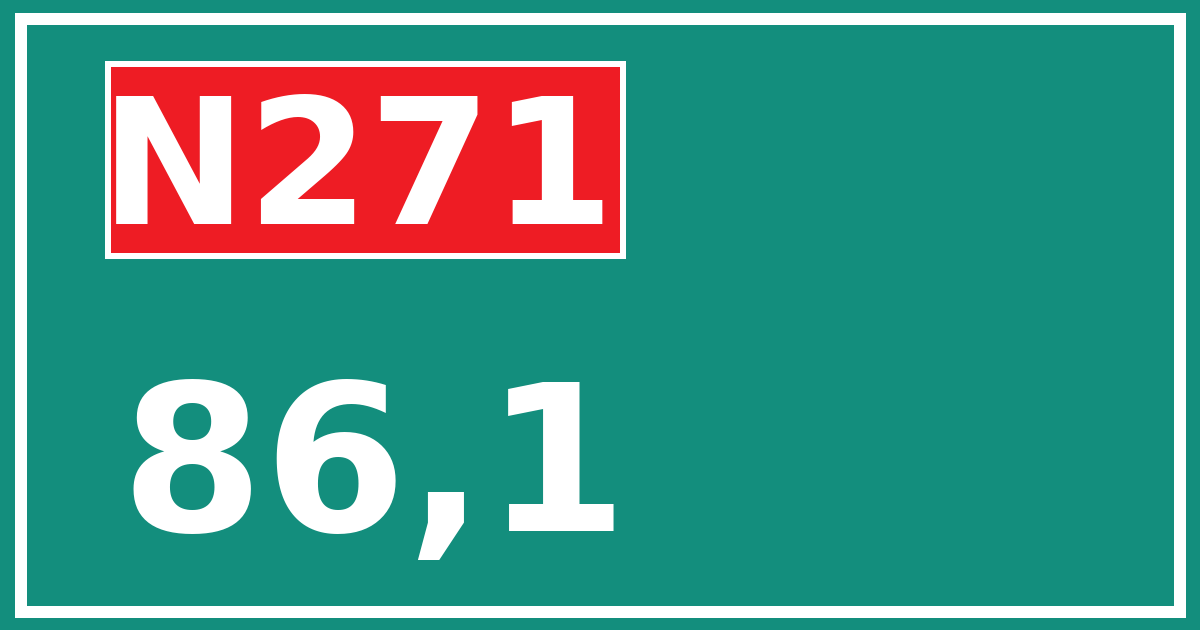 Hectometerbord N271 86,1