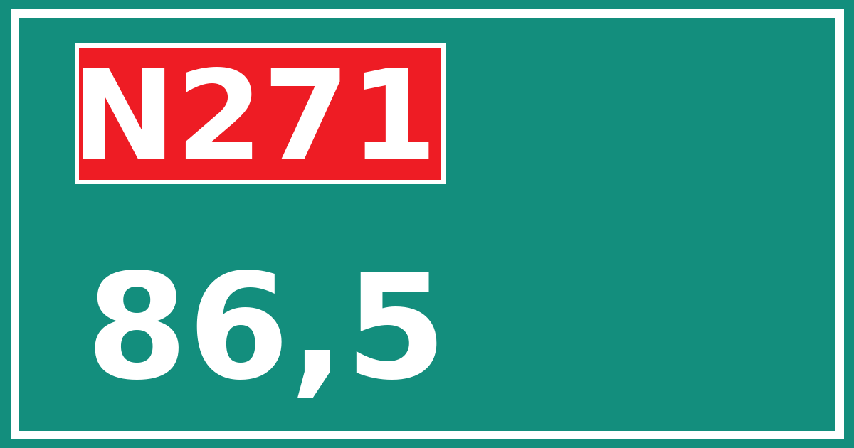 Hectometerbord N271 86,5
